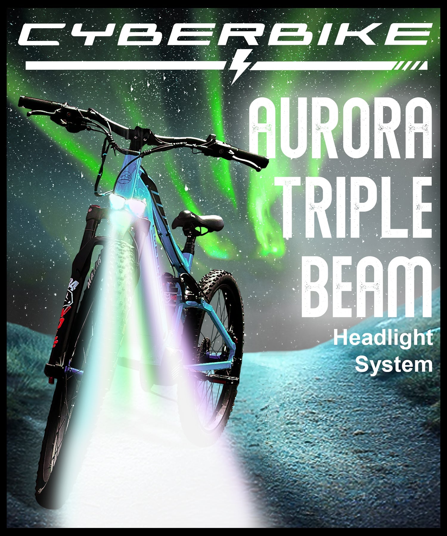 Cyberlight Aurora Triple-Beam eBike Headlight | Cyberbike