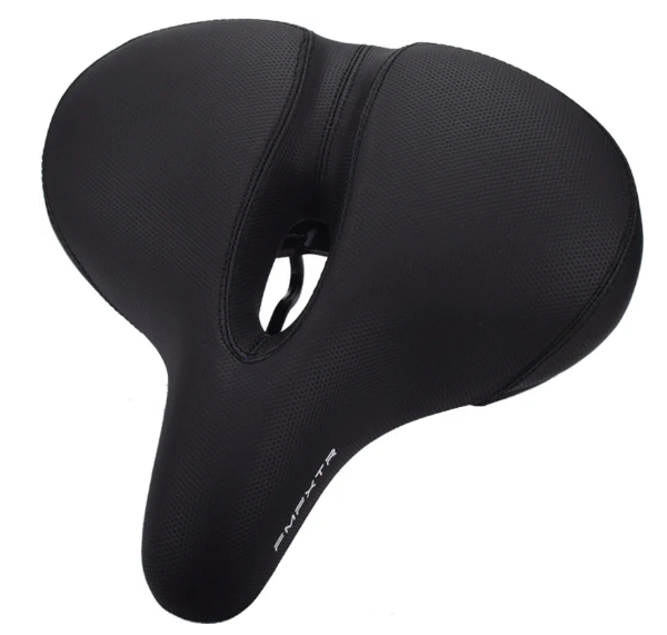 Cyberbike Cushy Tushy Plus Leather Aire Bike Saddle