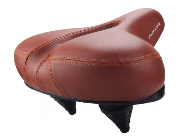 Cyberbike Cushy Tushy Plus Leather Aire Bike Saddle