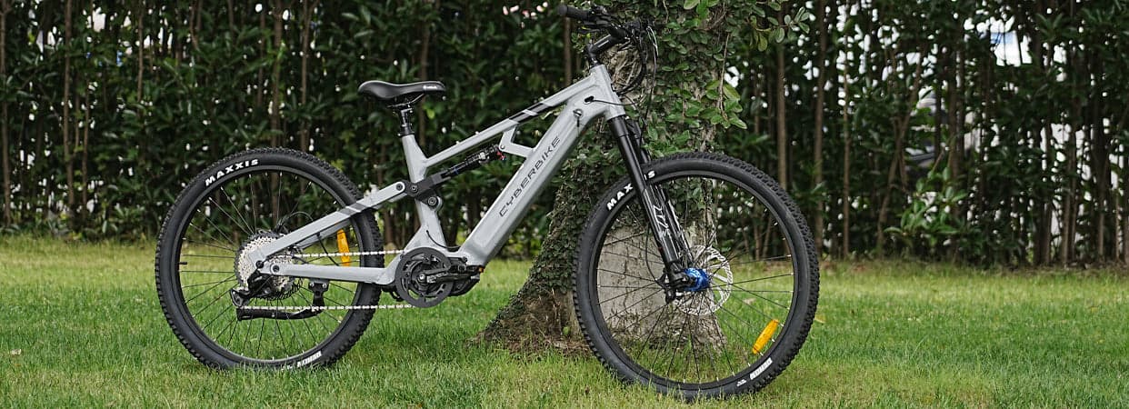 Cyberbike fat-tire adventure e-bike, built for rugged terrains with extra-wide tires and powerful motor.