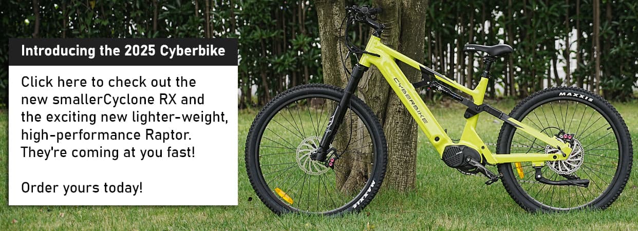 Cyberbike sports e-bike, featuring sleek design and high-performance motor for urban commuting.